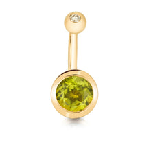 Laden Sie das Bild in den Galerie-Viewer, Peridot mit Brillant in Rosegold