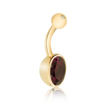 Laden Sie das Bild in den Galerie-Viewer, Rhodolith mit Brillant (8 mm Stab) in Rosegold