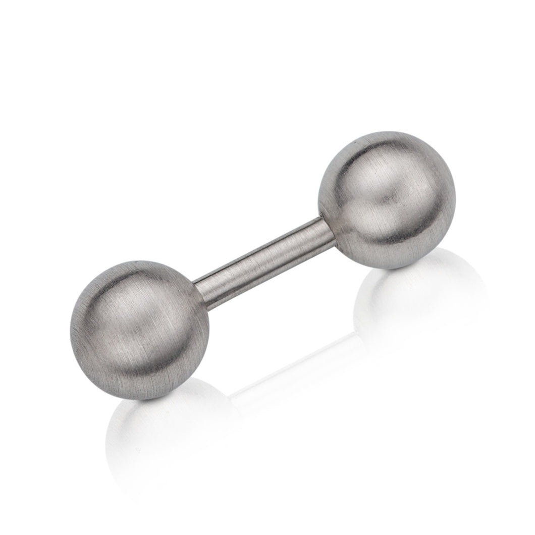 Platin-Barbell Groß mit 8 mm Stab